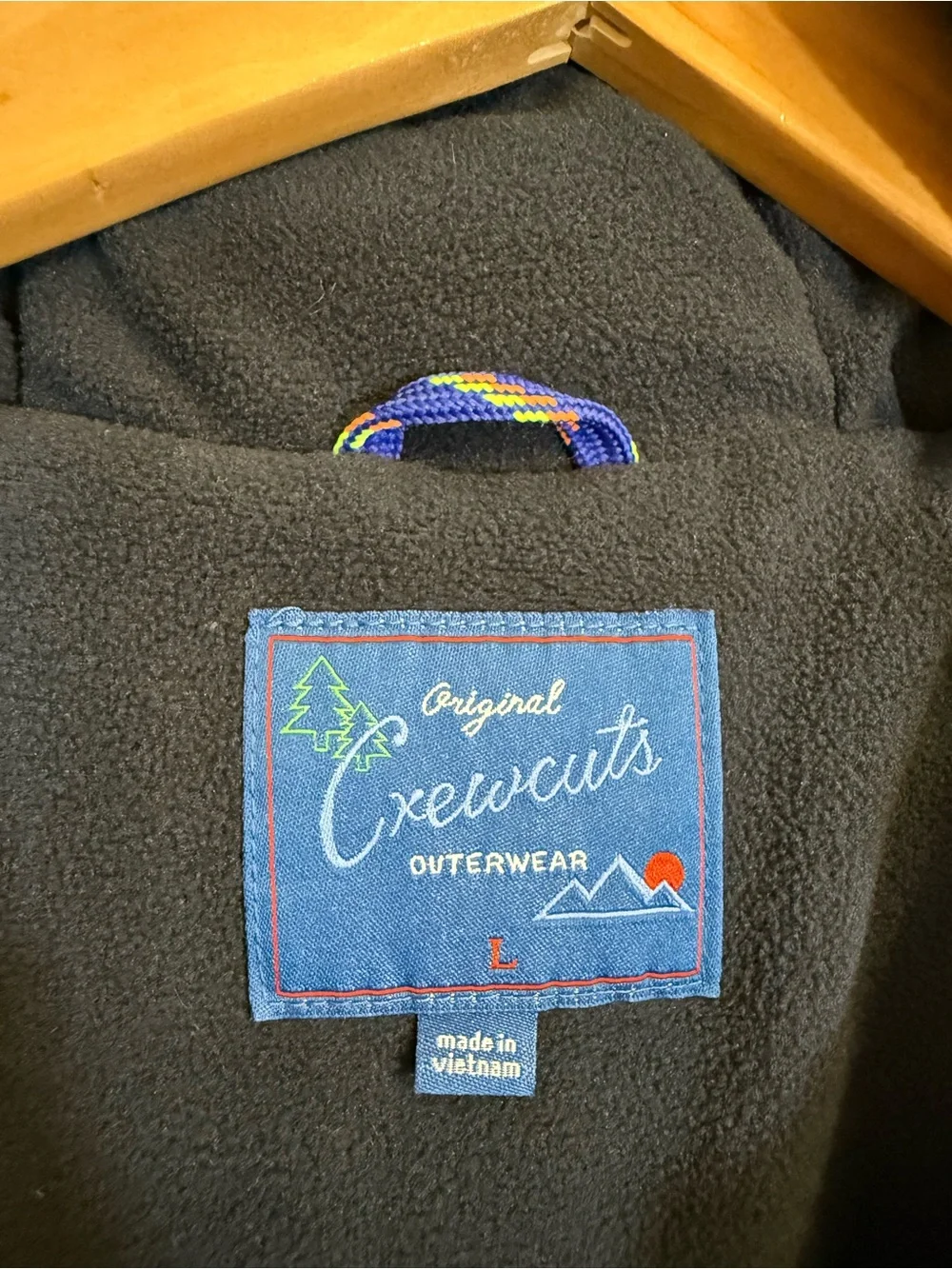 Crewcuts Navy Hooded Puffer Jacket boys large hood ski winter coat j crew snow